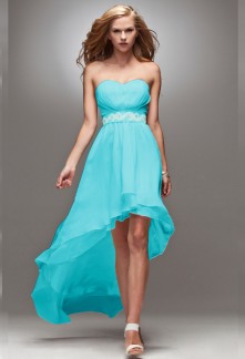 Robe turquoise mi longue