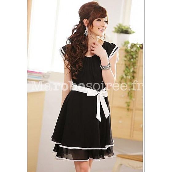 Robe de cocktail style preppy en mousseline  Robes Vanessa