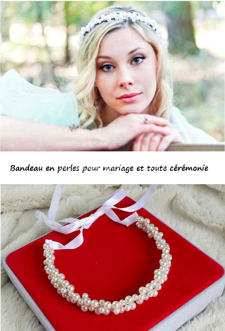 Bandeau Cheveux avec Perles