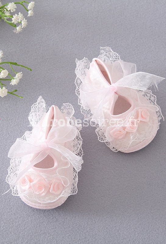 Chaussons bébé fille - Rose