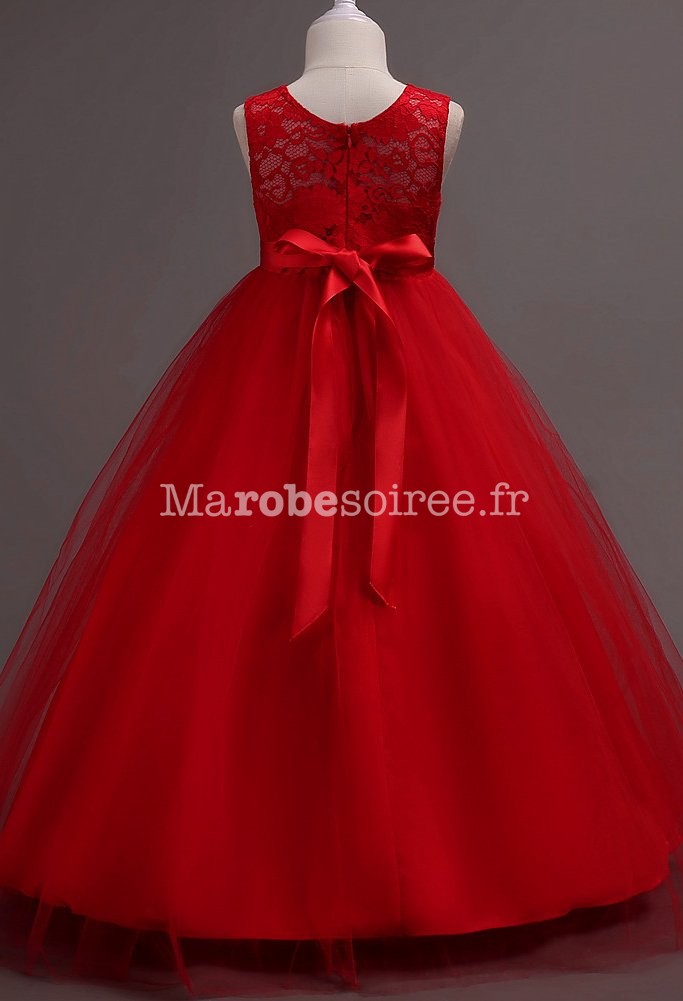 Robe Rouge Princesse Bébé Fille