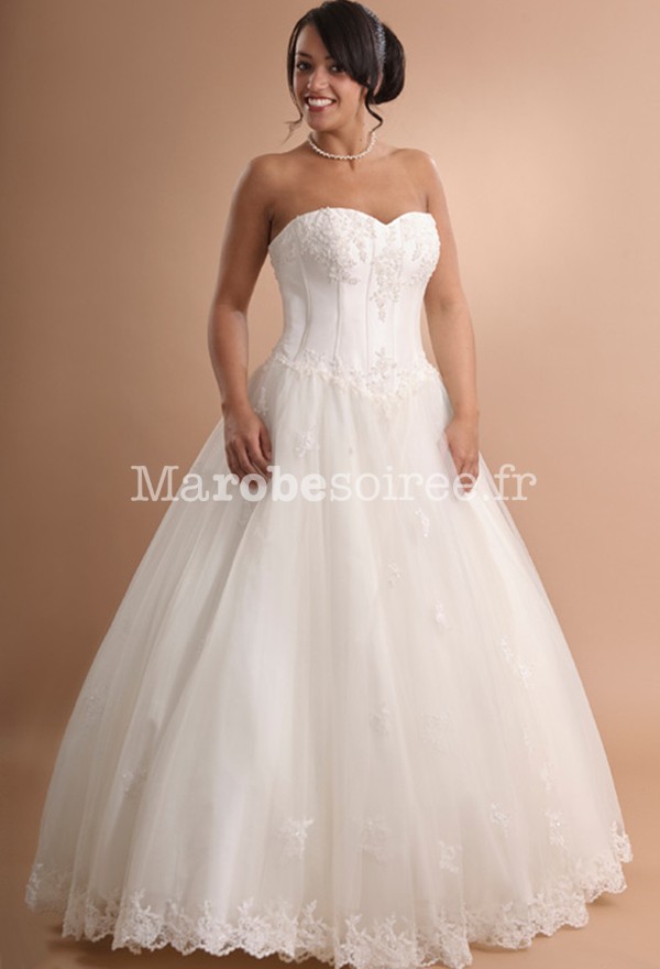 robe mariée bustier dentelle