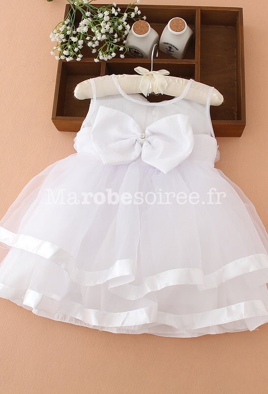 Robe Bébé Petite Fille Blanche Baptême