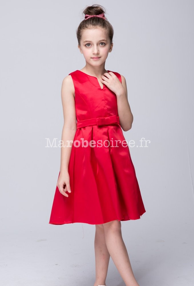 Robe De Soiree Fille Bordeaux Courte