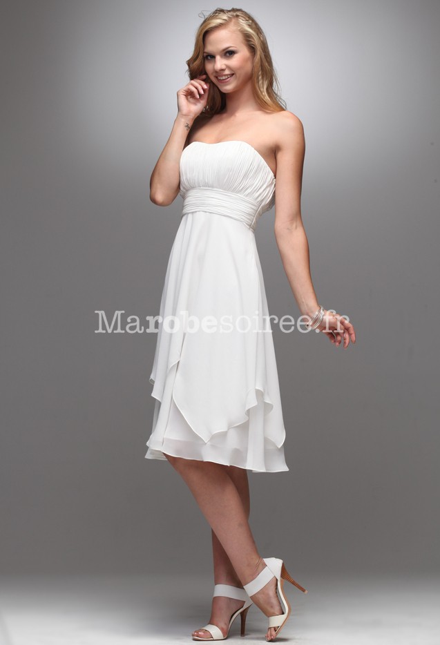 robe bustier courte mariage