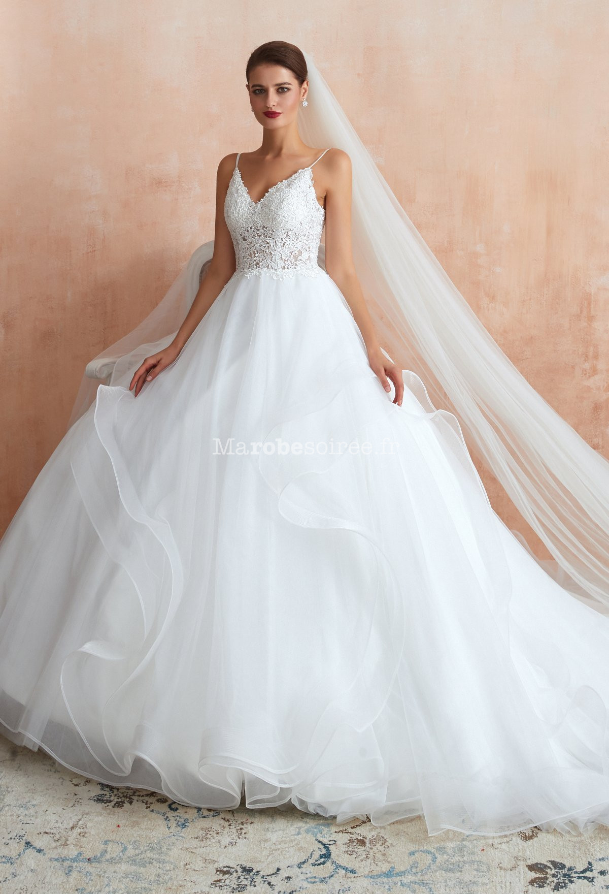 robe de mariée bustier transparent