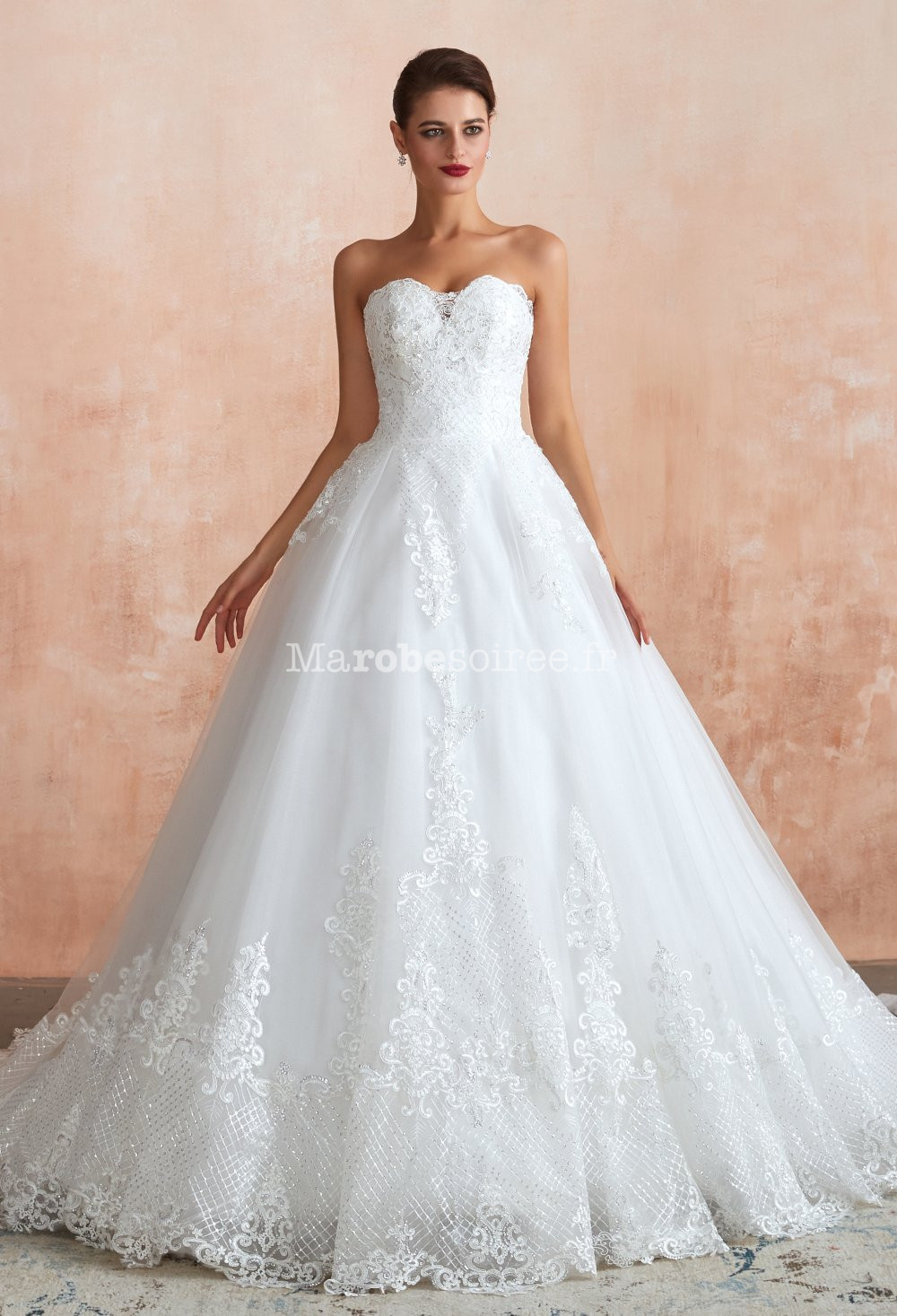 Robe de mariée princesse bustier cœur