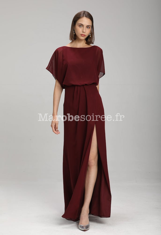 Robe longue fluide fendue deals