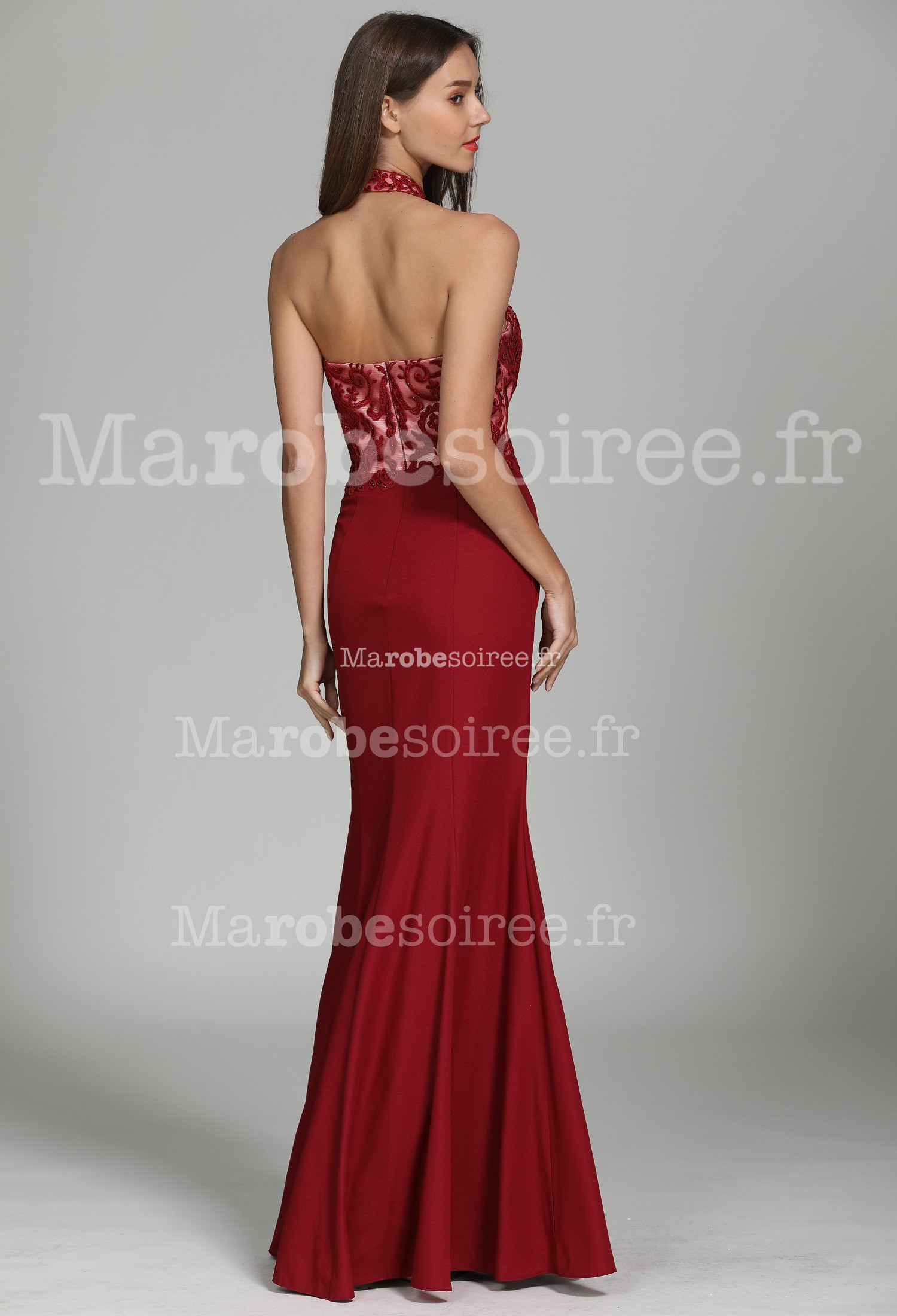 Importé - Robe De Soirée Femme Longue Dos Ouvert - Rouge