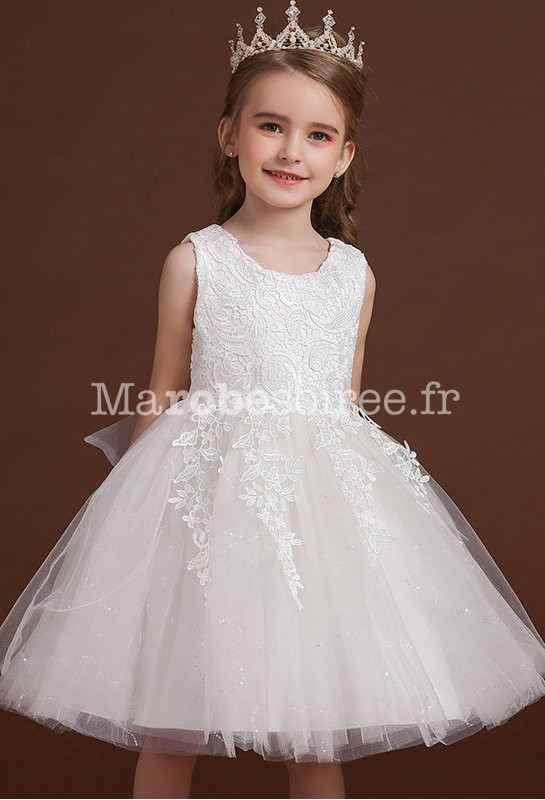 Robe enfant guipure courte