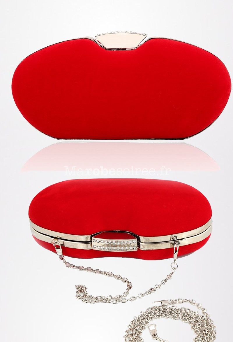 Pochette soirée rouge deals