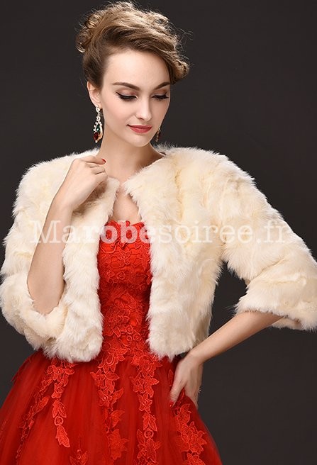 Bolero fourrure 2025 mariage