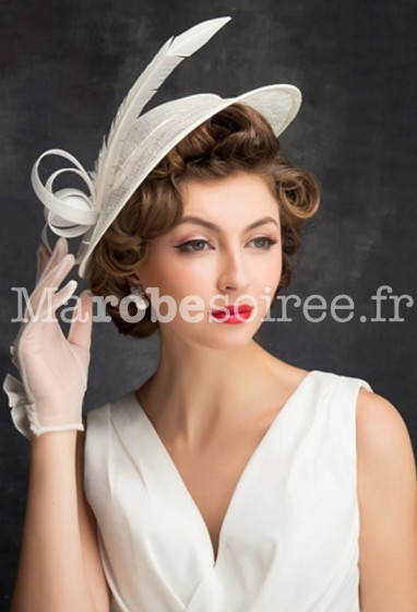 Bibi mariée ivoire style vintage - réf WH1670