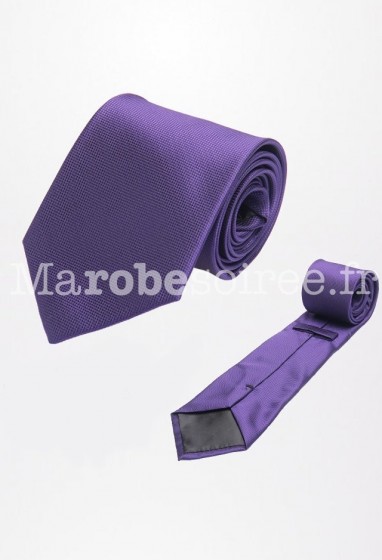 Cravate large tons violet Réf C30EVL
