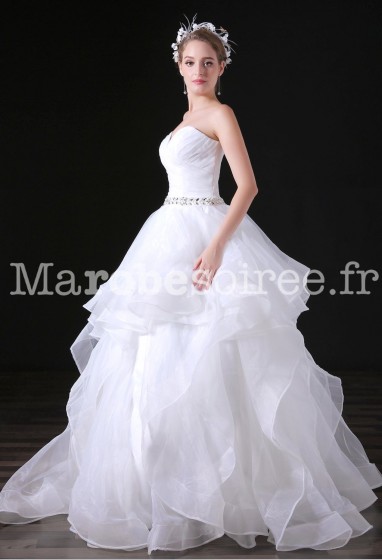Robe de mariée bustier cœur princesse