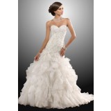 DESTOCKAGE-Robe de mariée robe de mariage bustier broderie réf 914