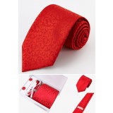 Coffret cravate à motifs floral et accessoires Réf C40