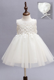 Robe baptême enfant avec bonnet