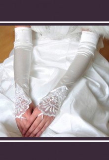 gants mariée extra long strass perles dentelle s140