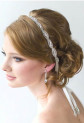 Bandeau cheveux en strass et perles blanches - réf xh91