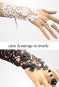 gants de mariage en dentelles et parsemés de perles réf SB120