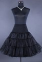 Jupon noir pour robes mi-longue style vintage réf.W16N