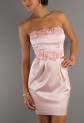 Albane - robe de soirée cintrée chic à fleurs rose pastel réf 5812