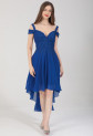 robe de soirée asymétrique col bardot - réf 2206