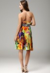 robe de soirée imprimée fleurie 