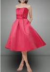 rouge corail robe de soirée rétro vintage sur mesure 