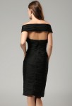 viki - robe de soirée élégante près du corps noir réf 9635 