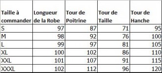 Guide des taille 