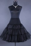 Jupon noir pour les robes de style vintage 