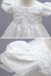 Robe blanche pour bébé petite fille Réf EF1778 - zoom 