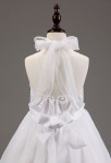 Robe blanche asymétrique pour petites filles - détail dos 