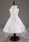 Robe blanche asymétrique pour petites filles 