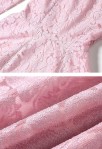 Robe dentelle rose - détail 