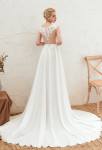 robe de mariée fluide dentelle transparent 