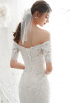 robe de mariée ceintrée taille lacet 