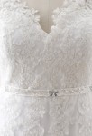 Robe de mariée dentelle ceinture strass 