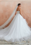 Robe de mariée dentelle et tulle buste transparence 
