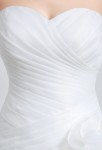 Robe de mariée froufrou bustier sans strass - zoom 