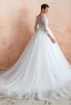 robe de mariée à manches longues en dentelles  