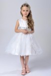 Petite robe de soirée enfant blanc 