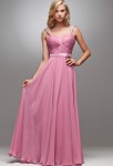 jacqueline -robe de soirée rose longue bustier effet cache coeur 4028 