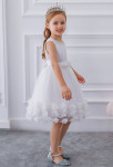 Robe courte blanche pour enfant au mariage 