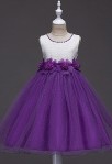 Robe de soirée enfant violet foncé 