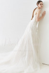 Robe de mariée droite avec bretelles amovibles 