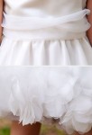 robe cortège cintrée taille et pétales fleurs jupe 