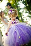 robe de cortège enfant mauve / violet  